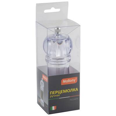 Перцемолка ручная PICCANTE, р-р 5*14 см, акрил, жернова из керамики