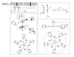 Светильник подвесной TR303323/5 WH/GD/CL/FR белый/золото/прозрачный/белый матовый E27*5 max 60W D620*200