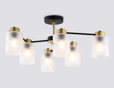 Светильник подвесной TR303325/6 BK/GD черный/золото E27/6 max 60W D680*270