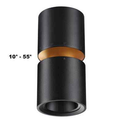 359338 OVER NT24 370 черный Светильник накладной светодиодный IP20 LED 10W/3W 3000K 1090Лм 170-265V ARISTO