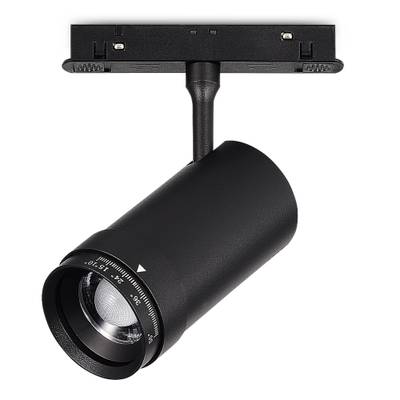 ST357.436.12 Магнитный трековый светильник ZOOM Черный LED 1*12W 3000K Lm Ra90 10-55° IP20 D50xH160 48VV