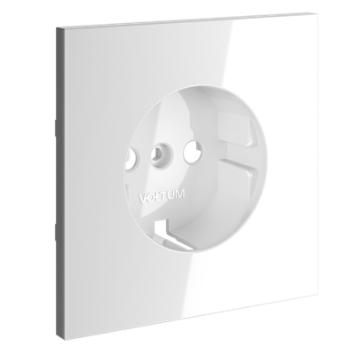 VLS000601 Накладка для розетки с заземлением, S70 (белый глянцевый). (ТМ Maytoni)