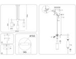 Светильник подвесной LH55276/5 BS/FR латунь/белый матовый E14*5 max 40W D520*1390