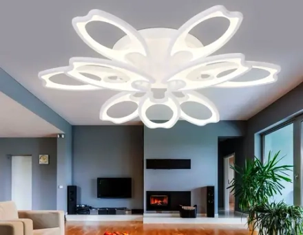 Потолочный светодиодный светильник с пультом FA579/6+3 WH белый 162W 700*640*120 (ПДУ РАДИО 2.4G)