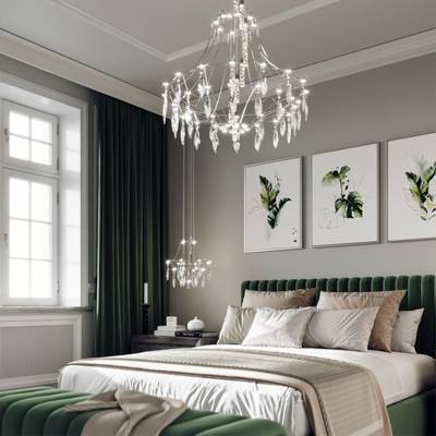 6699/35L CLASSIC ODL_EX25 83 Подвесной светильник металл/хрустальметалл/нерж сталь IP20 LED 35W 4000K 220-240V FLAMENCO