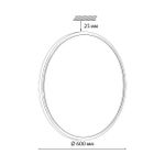 7660/48L MITRA LED SN 54 Светильник пластик/белый/черный LED 48Вт 3000/4000K D600 IP40 ALFA BLACK