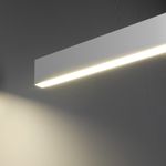 Линейный светодиодный подвесной односторонний светильник 128см 25Вт 4200К матовое серебро 101-200-30-128