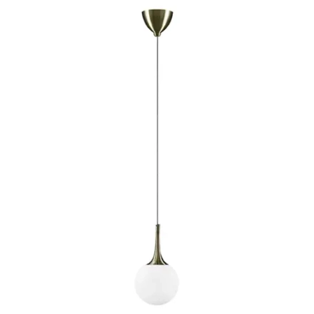 813011 Подвес GLOBO 1х40W E14 electroplating bronze/white Lightstar