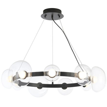 Люстра Crystal Lux BOSQUE SP9 BLACK/TRANSPARENT 0270/309
