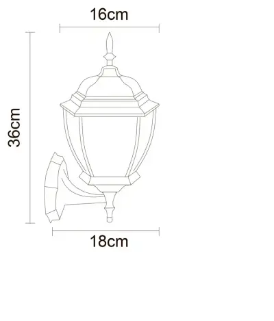 Уличный настенный светильник Arte Lamp PEGASUS A3151AL-1BN, 1хE27