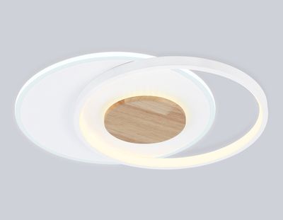 Светильник светодиодный потолочный FL4788 WH/WD белый/дерево 54W 3000-6000K 460*365*45 (без ПДУ)