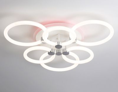 Светильник светодиодный потолочный FA3844/3+3 WH белый 102W 3000K-6400K+RGB D670*115 (ПДУ РАДИО 2.4G)