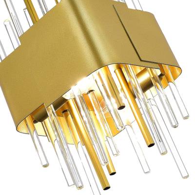 SL1633.203.04 Люстра подвесная ST-Luce Матовое золото/Матовое золото,Прозрачный E14 4*40W