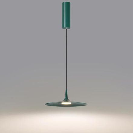 7037/12L HIGHTECH ODL25 305 темно-зеленый/металл/акрил Подвесной светильник IP20 LED 12W 3000K AC90-260V SOMBRA