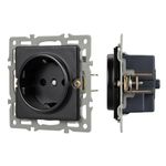 Механизм электрической розетки SCT-GP-MEU-PL-BK (250V, 16A) (Arlight, -)