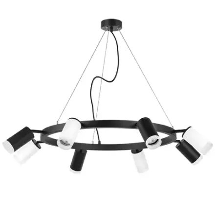LR0183743640 Люстра RULLO 8х50W GU10 ЧЕРНЫЙ/БЕЛЫЙ (571018+214437-4+214436-4+202430-8)