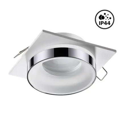 370786 SPOT NT21 594 белый/хром Светильник встраиваемый влагозащищенный IP44 GU10 9W 220V WATER