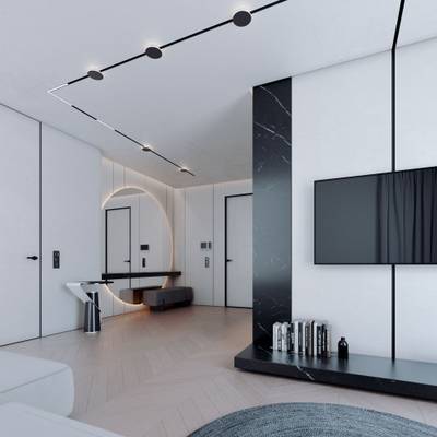 Slim Magnetic Трековый светильник 4W 4000K Cally черный 85172/01