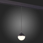 ST358.433.07 Магнитный трековый светильник подвесной Черный LED 1*7W 3000K 520Lm Ra>80 120° IP20 D90xH90 48V