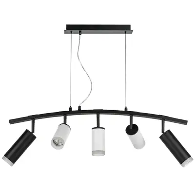 LR7358723630 Люстра RULLO 5х50W GU10 ЧЕРНЫЙ/БЕЛЫЙ (571735+214436-3+214487-2+202430-5)