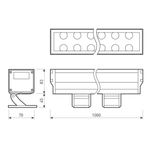 Светодиодный прожектор AR-LINE-1000XL-54W-24V RGB (Grey, 30 deg, DMX512) (Arlight, Закрытый)
