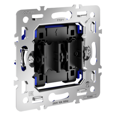 VLS0206M Механизм выключателя с самовозвратом двухклавишного 10А, S70. (ТМ Maytoni)