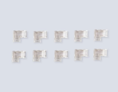 Соединитель угловой COB 12/24V для лент 10mm GS6861 (2 конт.) (10шт. в комплекте)