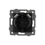 Механизм розетки с USB зарядкой SCT-MUAA-PL-BK-V (250V, 16A) (Arlight, -)