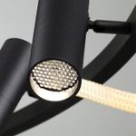 4391/55L HIGHTECH ODL24 261 черный/металл/канат Подвесной св-к с раздельн. вкл IP20 LED 50W 2020Лм 4000K CORDA