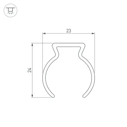 Профиль WPH-FLEX-D22-360deg-1000 (Arlight, Пластик)