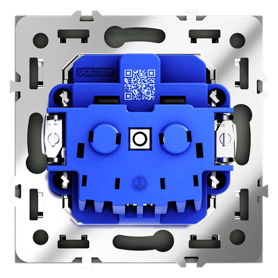 VLS040106 Розетка встраиваемая VOLTUM S70 с заземлением 16А, (титан) (ТМ Maytoni)