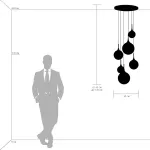 813063 Люстра GLOBO 6х40W E14 champagne gold/white Lightstar