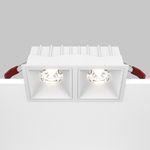 Встраиваемый светильник Alfa LED 4000K 2x15Вт 36° Dim Triac, DL043-02-15W4K-D-SQ-W. TM Maytoni