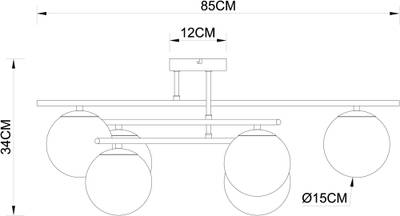 Потолочная люстра Arte Lamp ALCOR A2224PL-6BK, 6хE14