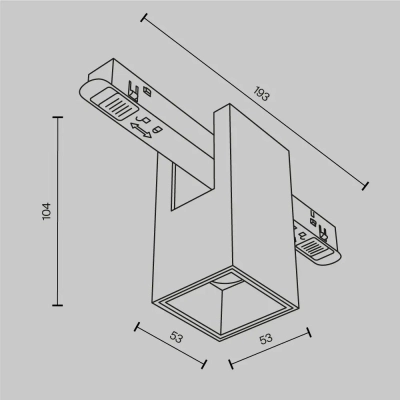 Трековый светильник Альфа / Alfa Exility 2700-6000K 7Вт 50° Dim Smart, TR121-4-7W-DS-BS. TM Maytoni