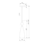 Подвесной светильник со стеклянным плафоном 50202/1 дымчатый, E14х1