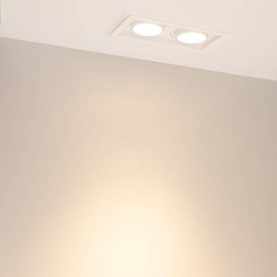 Светильник MS-VORTEX-BUILT-S210x117-2x20W Warm3000 (WH-WH, 40 deg, 230V) (Arlight, IP20 Металл, 5 лет)