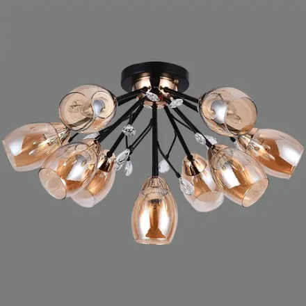 IL1284-10CPA-29 BK GD светильник потолочный ILLUMICO, E27х10