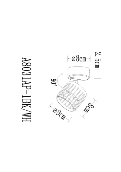 Спот Arte Lamp ATRIA A8031AP-1WH, 1хGX53