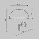 Настенный светильник (бра) Memory E14х1, MOD177WL-01B. TM Maytoni