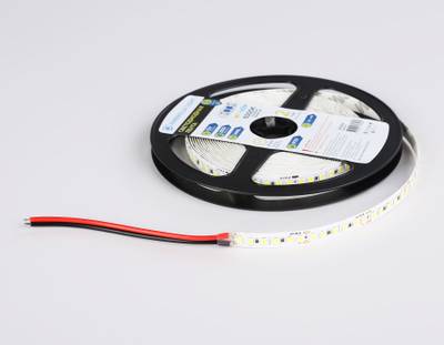 Светодиодная лента GS1303 2835 180Led/ 14.4W m/ 12V IP20 6500K/ 5000*8*1.2mm/ кратность резки 25mm (2 конт.)