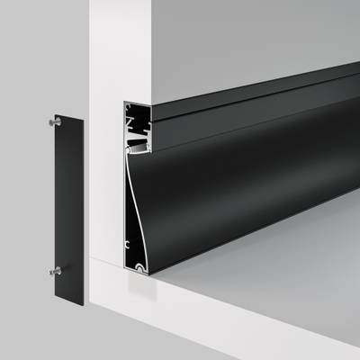 Алюминиевый профиль плинтус с подсветкой 80x18, ALM-8018-B-2M. TM Maytoni