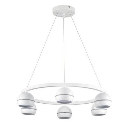 8254/6 COMFI LN26 246 белый, металл Светильник подвесной LED GX53 6*7W 220V LUAZANA
