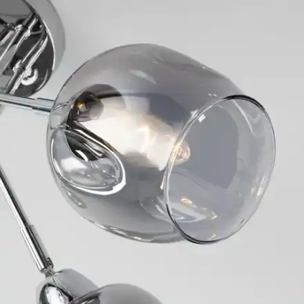 Потолочная люстра со стеклянными плафонами 30164/5 хром, E27х5