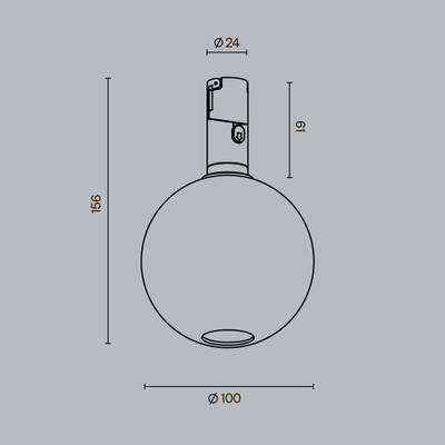 Трековый светильник Bubble 3000К 3Вт 100°, TR205-1-3W3K-B. TM Maytoni