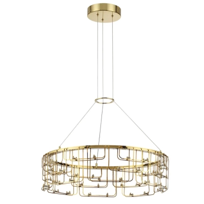 7060/44L HIGHTECH ODL26 287 светильник нерж/сталь золото IP20 LED 44W 3960Лм 3000K 220V ZAHA