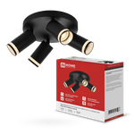 Светильник НПБ СПОТ-4RxGU10-AR-BL потолочн. под GU10 с круглой базой черн. IN HOME 4690612058221