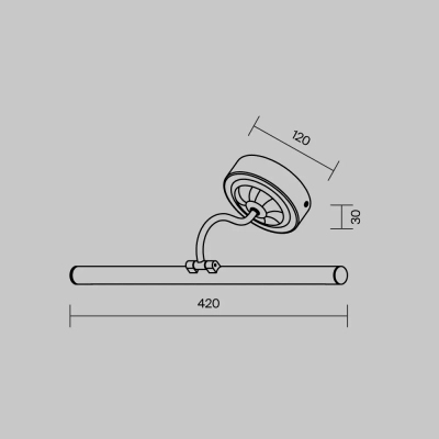 Подсветка Окулус / Oculus 3000К 9Вт, MIR014WL-L9G3K. TM Maytoni