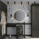 370907 SPOT NT22 592 черный/золото Светильник встраиваемый влагозащищенный IP44 GU10 9W 220V DELTA