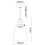 Подвесной светильник Arte Lamp TRENTO A9387SP-1CC, 1хE27
